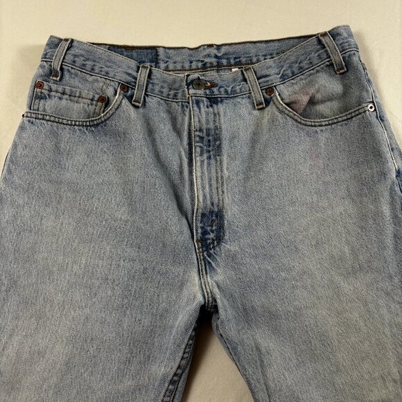 Levi's 505‎ Men's Sz 36x30 Blue Regular Fit Straight Leg 100% Cotton Denim Jeans - Picture 12 of 16